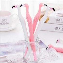 Lytwtw's Creative Cute Swan Kawaii Flamingo Gel Pens Stationery School Officel Supplies Gift Styling Handles GB638
