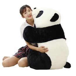 Dorimytrader Giant 90cm Lovely Soft Fat Panda Peluche 35 '' Big Peluche Panda Doll Cartoon Cuscino Baby Present DY60217