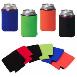 wholesale 330ml Beer Cola Drink Can Holders Bag Ice Sleeves Freezer Pop Holders Koozies 12 Colour LX2258