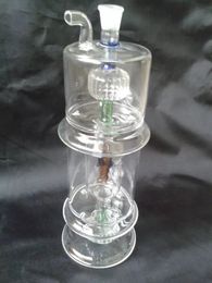 Three-layer glass cigarette kettle Bongs Oil Burner Pipes Water Pipes Glass Pipe Oil Rigs Smoking