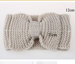 Women Lady Fashion Crochet Big BowKnot Turban Knitted Head Wrap Hairband Winter Ear Warmer twist Headband knit Hair Band