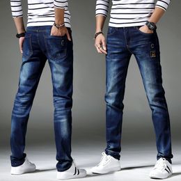 Men Ripped Jeans 2019 Spring Casual Hip Hop Mid Waist Denim Trousers New Fashion Skinny Slim Straight Biker Jeans