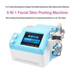 High quality!5 in 1 Hydra dermabrasion water jet facial hydro peel skin rejuvenation bio microcurrent beauty machine