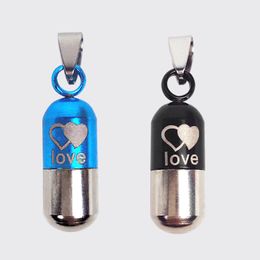 Dog Cat tag Identification Barrel Tube Stainless Steel Portable Pet Shaped ID Bullet Collar Pendant Pet Supplies