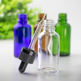 Childproof Cap e liquid empty glass bottles 30ml Glass Cosmetic Packing Bottle with dropper pipette Wholesale 660pcs/lot