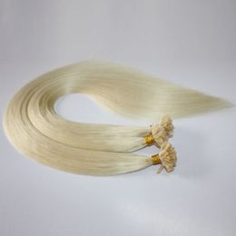 100g 100Strands Pre Bonded Nail U Tip Hair Extensions 14 16 18 20 22 24inch 5 colors option Brazilian Indian remy Human hair