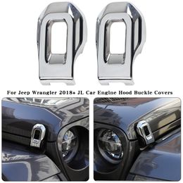 ABS Hood Lock Catch Latch Decorative Cover For Jeep Wrangler JL 18+ Factory Outlet Car Exterior Accessories