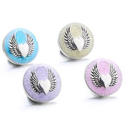 NOOSA Snap Jewellery Angel Fly Wngs Snap Button fit 18mm snap button bracelet Necklace Jewellery