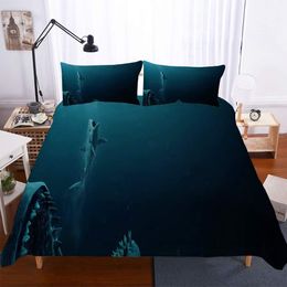 Ferocious Shark Series The Escape From Being Eaten Pattern 3d Lifelike Bedding Set Print Duvet Cover Doona Bed Linen Home Te - Shark Bedding Set Australia Ferocious Shark Series The Escape From Being Eaten Pattern 3d Lifelike Bedding Set Print Duvet Cover Doona Bed Linen Home Te - Shark Bedding Set Australia