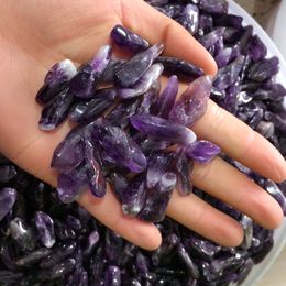 100g Natural Amethyst Gravel Beads Crystal Quartz Gemstone Chip Beads Fish Tank Home Decoration