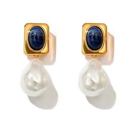 Stud Irregular Pearl Earrings Jewelry Sphere For Ladies Brand Women Christmas Party Gift