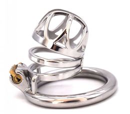 Stainless Steel Male Chastity device Belt Adult Cocks Cage With arc-shaped Cock Ring BDSM Bondage Sex Toy 41