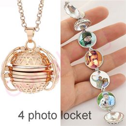 Lucky Angel Wings Wish Family Pet Photo Album Box Cage Locket Pendant Necklace Memory Charm for unisex