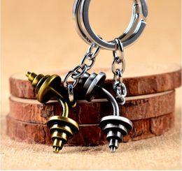 Barbell dumbbell fitness jewelery Key Chain car Keychain KeyRings For Men Women Keychains sports jewelry