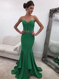 Plus Size Strapless Mermaid Prom Dress Sweetheart Custom Formal Evening Dresses Simple Elegant Long Special Event Party Gowns