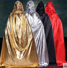 1.8m party cosplay Sorcerer Death Cloak Halloween vampire Costumes Cosplay Theatre Prop Death Hoody Cloak Devil Mantle Adult Hooded Cape