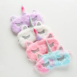 Unicorn Sleep Masks Adults Rest Plush Eye Mask Shade Cover Travel Relax Accessories Women Vision Care Tools DHL Free