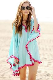 Fashion-Summer White Short Sleeve V Neck Cotton Beach Caftans Lace Crochet Tunic Beach Cover Ups Sexy Kaftan Bikini Swimsuit Cover Up Dress