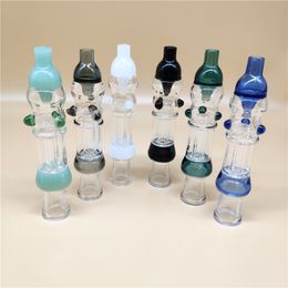 12.5cm Nectar Collector With Titanium Tips Quartz Ceramic Nail Glass Dab Water Bongs Concentrate Straw Hand Pipes 6 Colours Choose