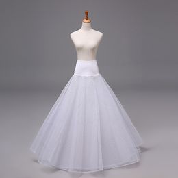 1 Hoop A Line One Tulle White Satin Edge Petticoat Wedding Accessories Crinoline Skirt