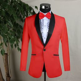 Cheap And Fine Shawl Lapel Groomsmen One Button Groom Tuxedos Men Suits Wedding/Prom/Dinner Best Man Blazer(Jacket+Pants+Tie) 031