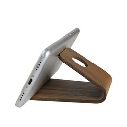 Stable Phone Holder Cradle Compatible Bamboo Wood Bracket 2022 Universal Smartphone Stand For Portable DeskHolder