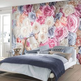 Photo Wallpaper Modern Romantic Flower Sea Flower Mural Living Room Bedroom Wedding House Backdrop Wall Home Decor Wall Paper 3D