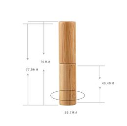 4g Empty Bamboo Wooden Lipstick Tube DIY Lip Beauty Tool Natural Bamboo Lip Cream Container SN2027