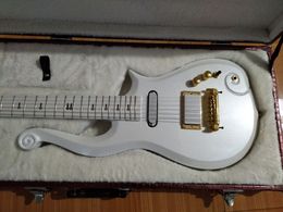 Super Rare Prince Cloud White Electric Guitar Alder Body, Maple Neck, Wrap Around Bridge, Deluxe Purple Croco Leather Hardcase White Inner