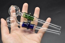 Thick heady cheap Newest design Colourful 5.5inch Glass oil tube Pipes smoking Oil Burner Pipe Glass Oil nail Pipes