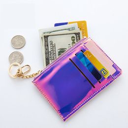 2019 New Coin Purse Fashion Solid Colour Key Card Multifunction Mini Wallet Women Clutch Pillow Designer Small Wallet Laser Colour