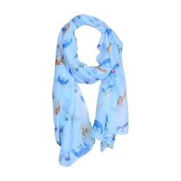Kids Scarf Girl With Rabbit On A Giraffe Neckerchief Winter Warm Bandelet For Boys