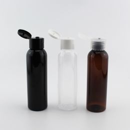 Wholesale 120ml X 40 Black Health Care Container Plastic Flip Top Lid Bottle Empty Liquid Soap Bottles Shampoo Lotion Vial 4OZ
