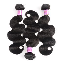 Colores Naturales Body Wave Brasileño Cabello Virgen Tramas De Cabello Humano Sin Procesar 8 30 Pulgadas El Pelo Teje Extensiones Sin Dhl