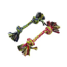 cotton dog toys NZ - Puppy Cotton Chewing 17cm 27g colorful ROPE Favourite Product top sales Bone Knot Indestructible Dog Toys for Aggressive Chewers