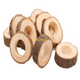 200pcs/lot Natural Creative Wooden Unfinished Circle Wood Pendants Napkin Ring for Craft Making Hotel Table DIY Projects Wedding