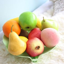 Vivid Artificial Fruit Apple Peach Pear Banana Lemon Fake Fruit Shop Market Decration Fruit Wedding Fruits Decoration