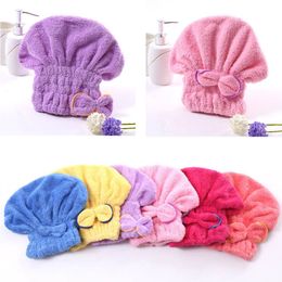 Women Textile Dry Microfiber Turban Quick Hair Hats Breathable Drying Towel Bath Shower Caps 4 Colours