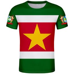 SURINAME t shirt diy free custom name number sr t-shirt nation flag dutch sranan sarnam sur country print photo text red clothes