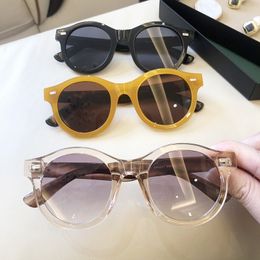 Large round frame sunglasses new wave of women's tennis red section 2020 ins round face was thin fashion UV protection sunglasses