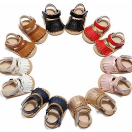 Baby Sandals Kids Boys Girls Tassel Soft Bottom First Walker Prewalker Summer Beach Antiskid Slippers Casual Cool Shoes Toddler Shoes YP878