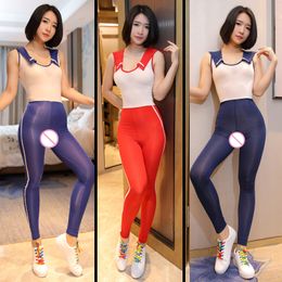 Sailor Collar Women Open Crotch Bodysuit Tight Student Role Playing Uniform Temptation Sleeveless Jumpsuit Anime Cosplay Party Costume