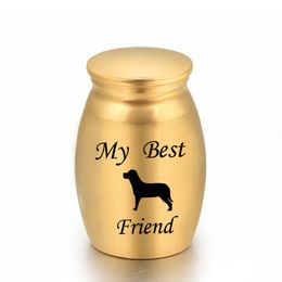 Pet Dog Mini Cremation Urns Funeral Urn for Ashes Holder Small Keepsake Memorials Jar My Best Friend 25x16mm