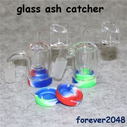 factory Classical glass Ash catcher with quartz banger 14mm 18mm arm perc ashcatcher silicone dab jar wax containers glass water bong