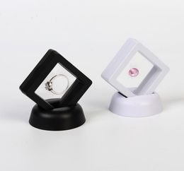 50*50mm PET Membrane Floating Display Case Earring Gems Ring Jewellery Suspension Packaging Box SN1327
