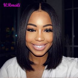 Ombre Bob Human Hair Lace Wigs For Women Pre Plucked 13*4 Brazilian Remy Hair Lace Front Wig 150% Density 613 Blonde Lace Wig