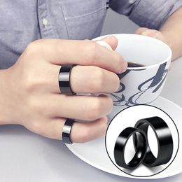 Simple Titanium Black 1PC Allergy Free New Arrival Ring Fashion Men's Preferred Beautiful Gifts Graceful Exquisite