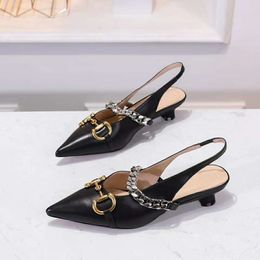 New European Classic Women's Sandals Fashion Slippers Sexy Sandal High Heel Water Style Gold Horseshoe Belt Buckles