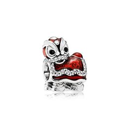 Creative Red Charm Beads for Pandora 925 Sterling Silver with CZ Diamond DIY Bracelet Beads with Original Box Free Shipping