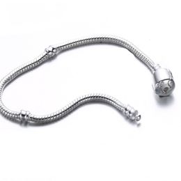 Vecalon 100% Original 925 Solid Silver Charm Bracelet Bangle Snake Bone Bracelet for Women